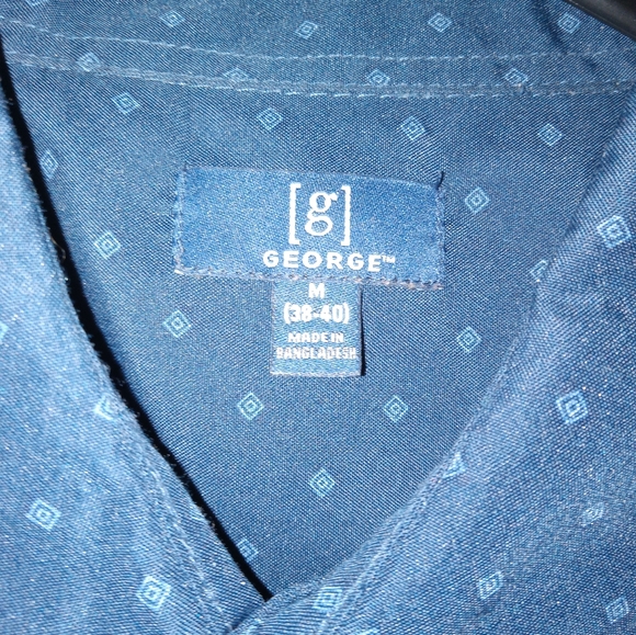 Men's M navy blue, short sleeved button-down - Picture 3 of 3